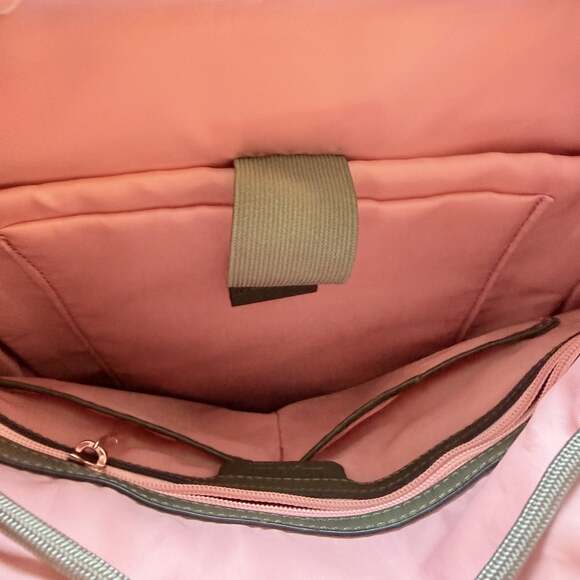 Lipault Paris Olive Green Nylon Flap Backpack main image 4